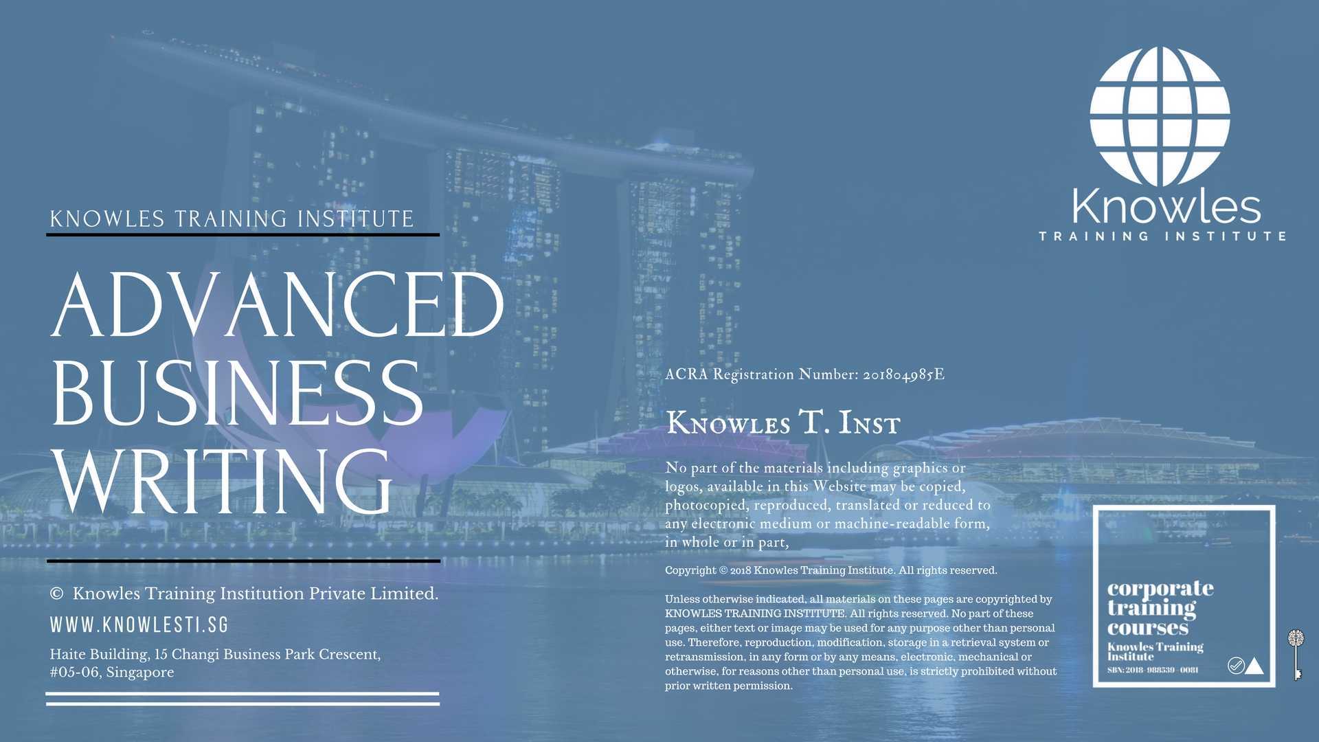Advanced Business Writing Training Course in China